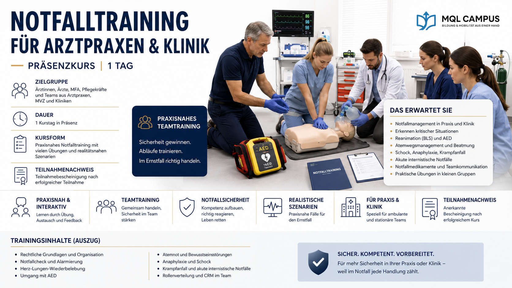 Notfalltraining für Arztpraxen & Kliniken